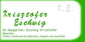 krisztofer eschwig business card